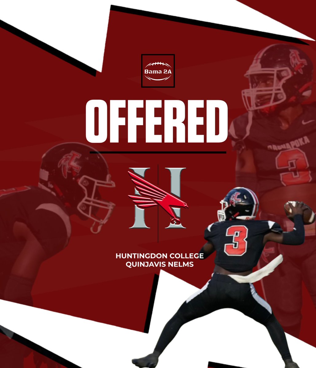 Congratulations to <a href="/QuinjavisN/">Quinjavis Nelms</a>❗️
He was offered by <a href="/HawksFootball/">Huntingdon Football</a>❗️