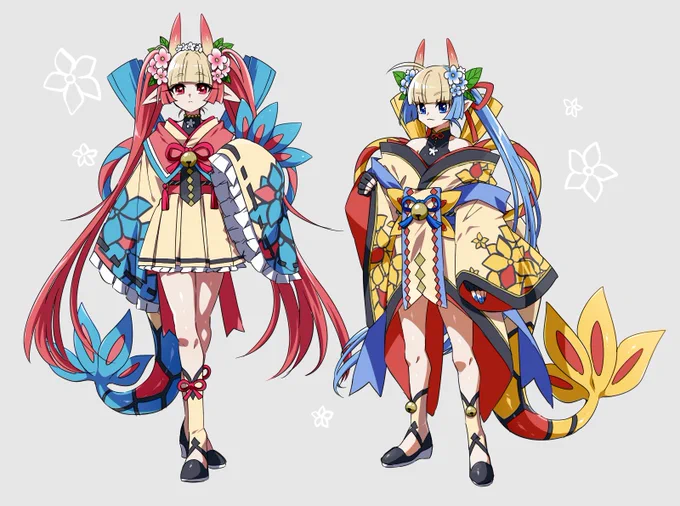 ミロ千代田鶴(ちよだつる)&ミロ霧小町(きりこまち)てらす池に生息する予言の姉弟。子供だが体は人間よりも大きい(縮んだりもできるよ!) 