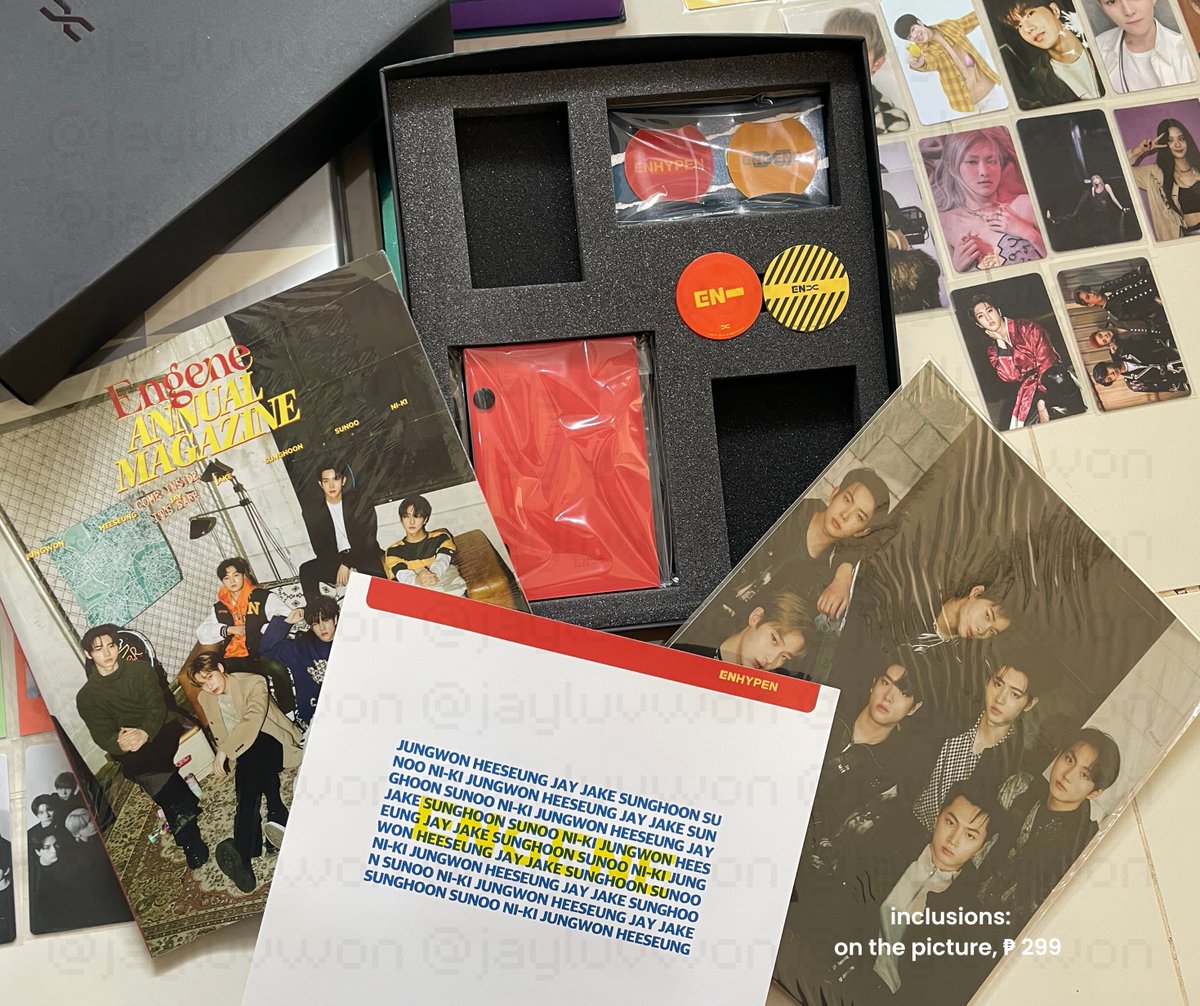 jayluvwon's tweet image. enhypen membership kit blackpink 2021 season's greetings jungwon jay niki heeseung sunoo jake sunghoon lisa jennie jisoo rosé 2024