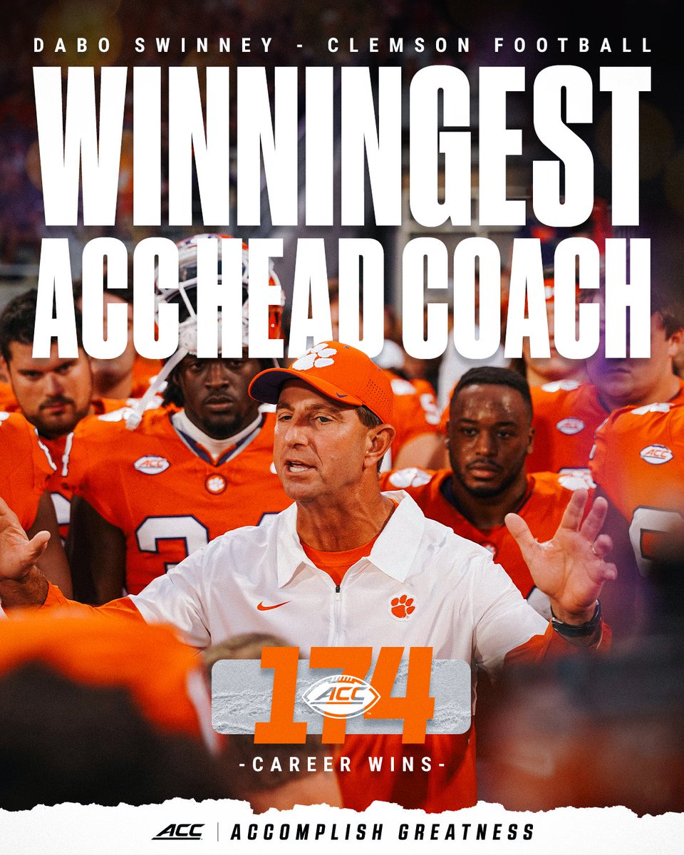 𝙃𝙞𝙨𝙩𝙤𝙧𝙮 𝙈𝙖𝙙𝙚.

Congratulations, Coach Swinney!