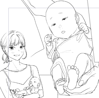 この人また赤ちゃんかいてる!!!! 