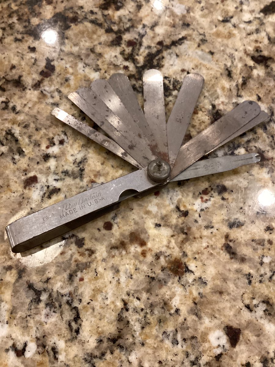 JimSt_'s tweet image. Found this spark plug gap tool in some of my dad’s old stuff