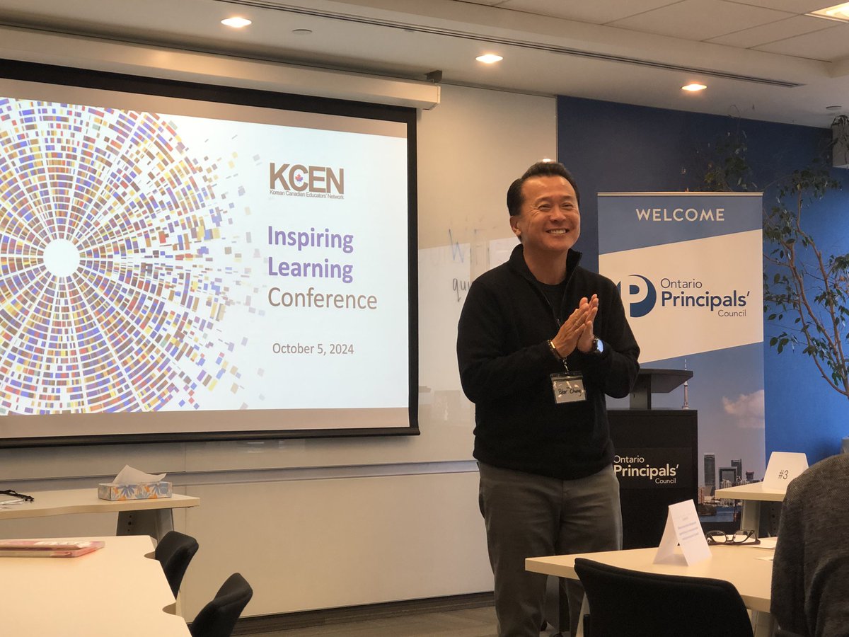 감사합니다 KCEN for the opportunity to engage in professional learning and networking at today’s Inspiring Learning Conference on #WorldTeachersDay  <a href="/OPCouncil/">Ontario Principals' Council</a>👍 <a href="/pctdsb/">Peter Chang</a> <a href="/TCDSB_CKim/">Christine Kim</a> #SusieLeeFernandes