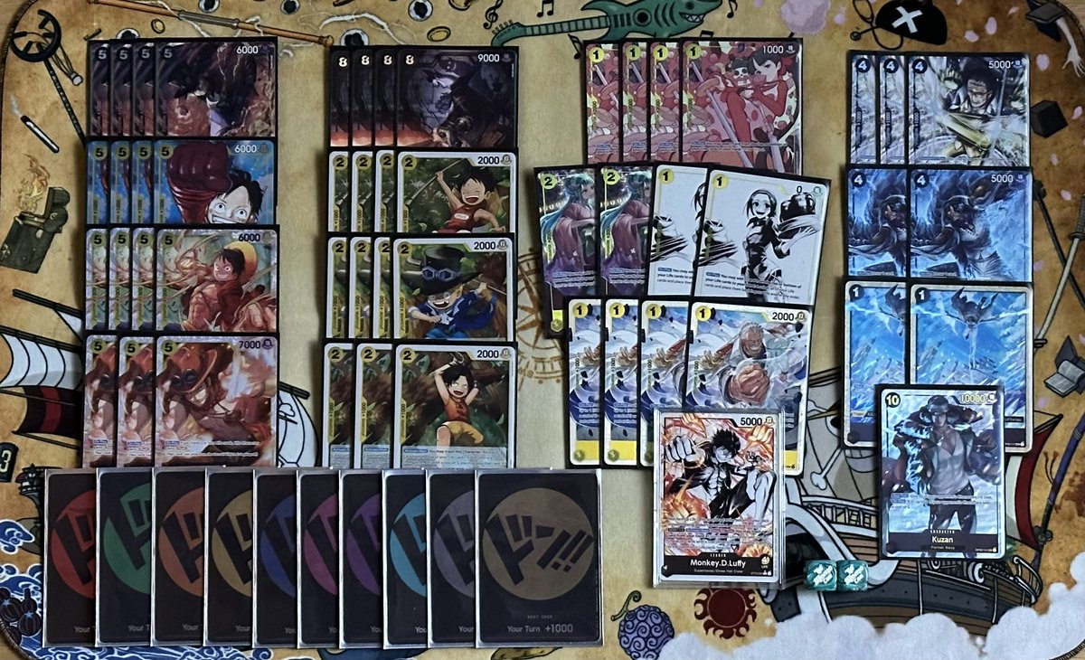 Finished 9-1 (9th) at <a href="/CoreTCG/">CoreTCG</a> Online Regional. Shoutouts: <a href="/TheCardGuyz/">The Card Guyz</a> @OnePeach
 
Matchups:
R1: Kalgara 🎲 ✅
R2: Bonney ✅
R3 Lucci 🎲 ✅
R4: Bonney 🎲 ✅
R5: Zooro ✅
R6: Bonney 🎲 ✅
R7: Mirror Match 🎲❌ <a href="/Impact_onfire/">Josh “Impact” Graham</a> 
R8: Lucci 🎲 ✅
R9: Lucci 🎲 ✅
R10: Gecko 🎲 ✅