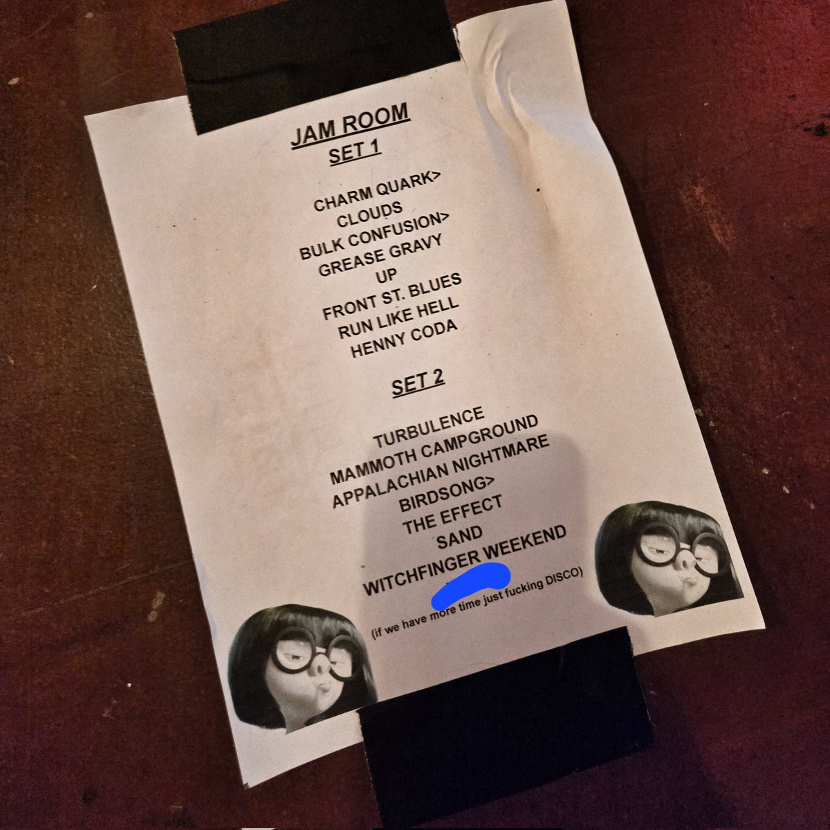 RouxMusic2's tweet photo. 10.5.24 setlist from Jam Room Brewery. https://t.co/luquTXAgEh