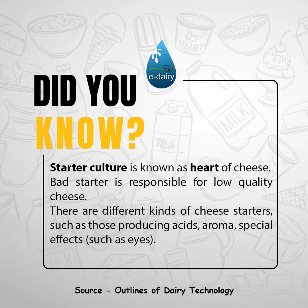 edairy_'s tweet image. &quot;Starter culture: The key to perfect fermentation! 🧪
#Starter #FermentationMagic #DairyScience&quot;
