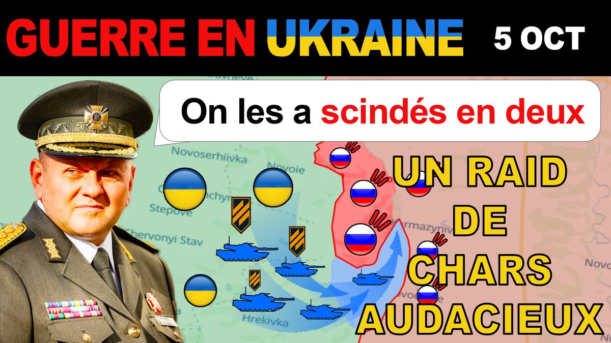🇫🇷 Jour 955 en #Ukraine 🇺🇦
#Svatove : face à la pression croissante des puissants assauts russes menaçant une percée depuis leur tête de pont stratégique sur la rivière Zherebyets, le commandement ukrainien a réagi avec audace.
🎬 youtu.be/xLsNZZdxjD4