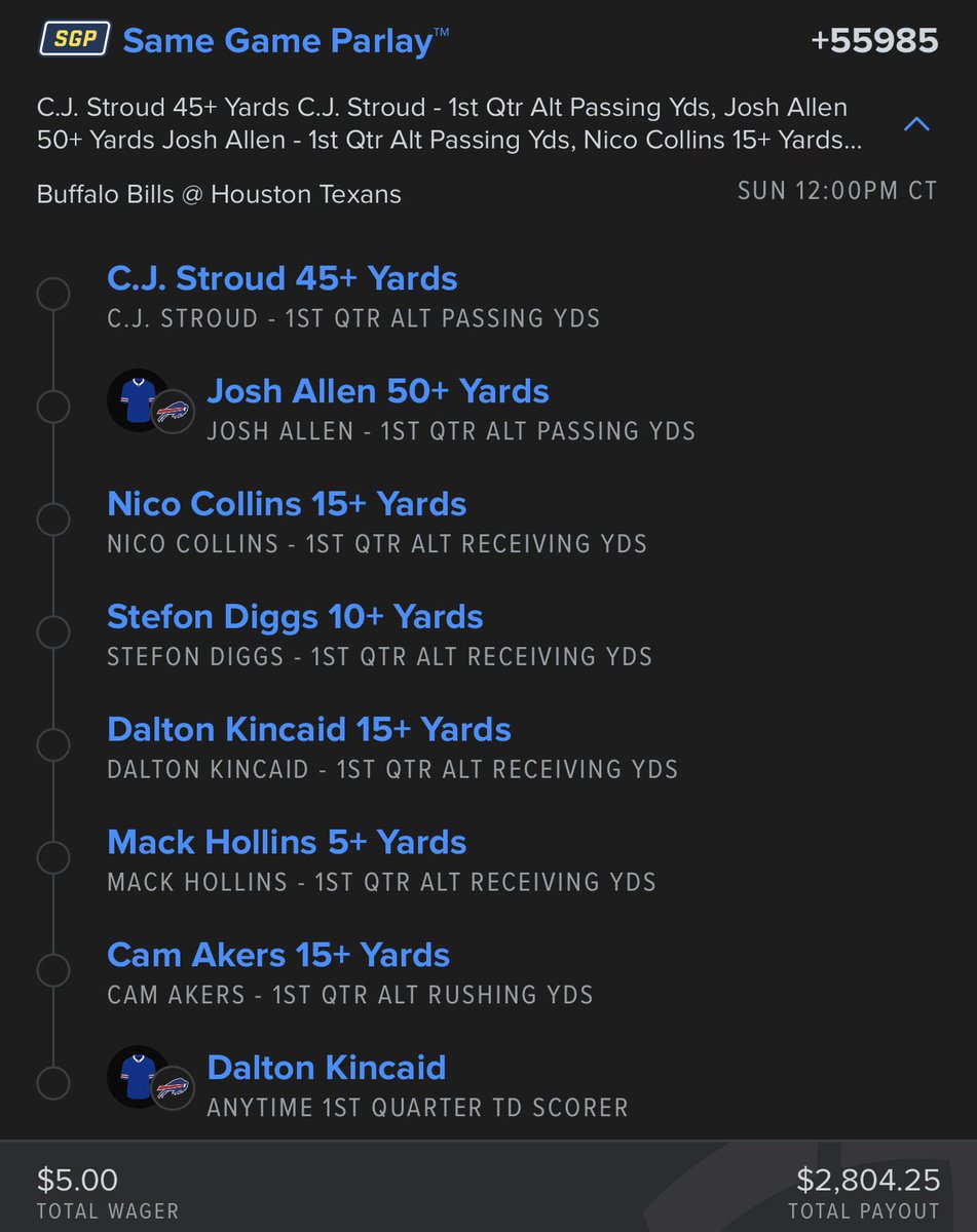 LlamaLockss's tweet photo. Mix and match how you see fit. I also like Akers or Cook instead of Kincaid if you want more chalk
#BUFvsHOU #nflbets #NFLWeek5 https://t.co/xOtOzw1B3o