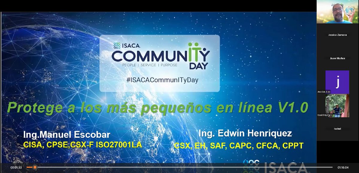 Jlpisco12's tweet photo. Charla "Protege a los más pequeños" #isacaCommunITyDay https://t.co/DY8k4D9HgS