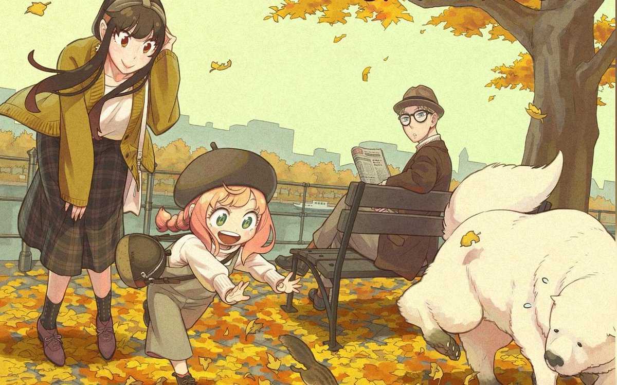 秋のフォージャー家🍂 #スパイファミリー #SPY_FAMILY #アーニャ
