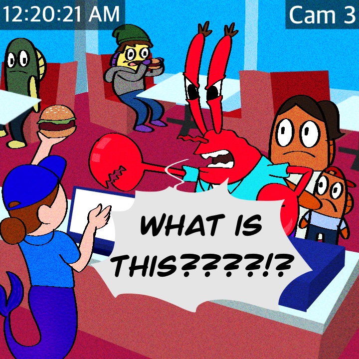 AaronSe40534243's tweet photo. Mr. Krabs at Wendy's but actual drawing.

#SpongeBobSquarePants #mrkrabs #noAI #fucktheai https://t.co/UYBqlPHSWV