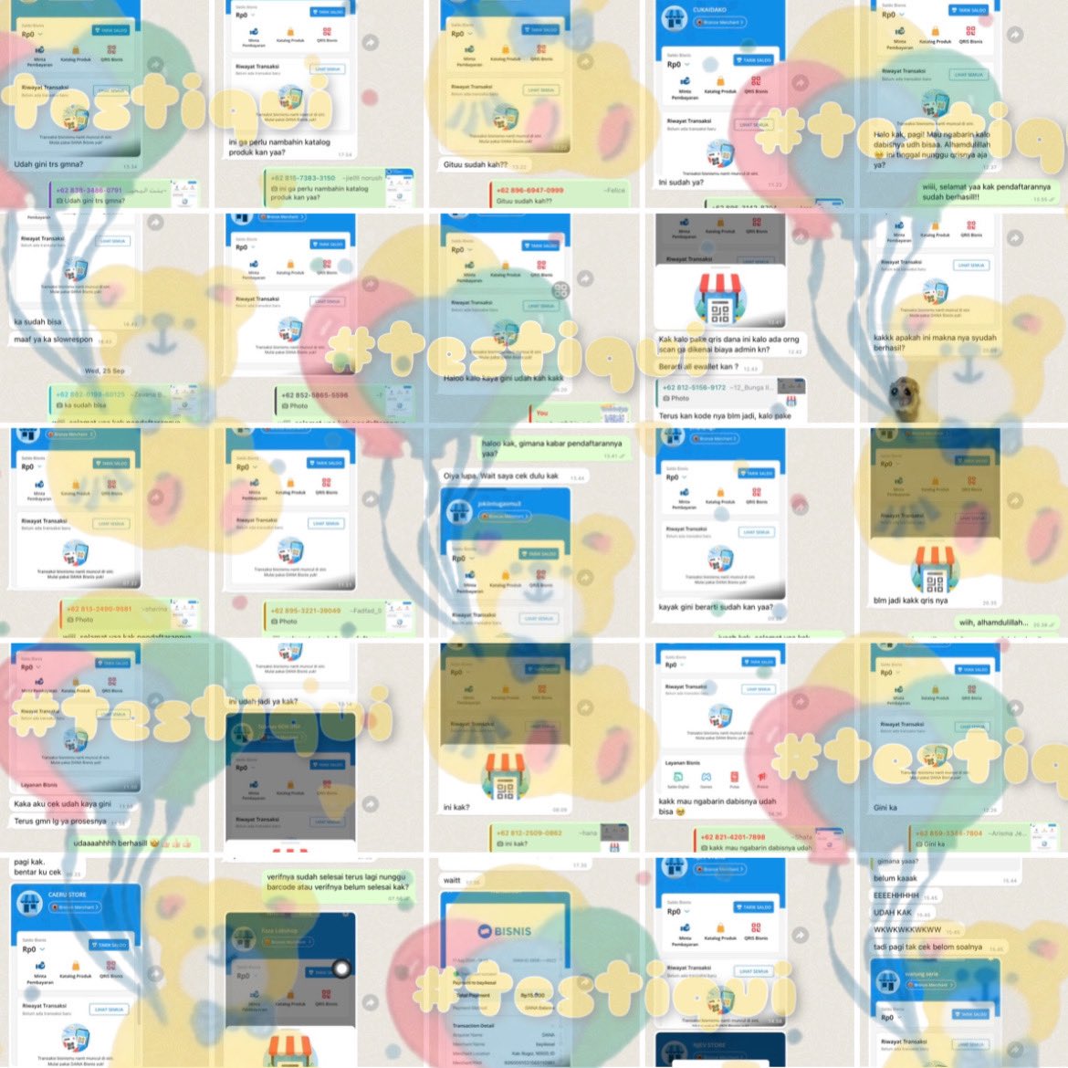 tinybayi's tweet image. haloo haloo, ini testi terbaru per tanggal 24 agt - 3 okt yaa. maaf belum bisa edit satu-satu dan belum bisa upload ke gdrive huhu…. yuk yg belum tau cara buat qris bisa pakai jasa bikin qris yaa ada tutor sampai berhasil dan fee di akhir!!