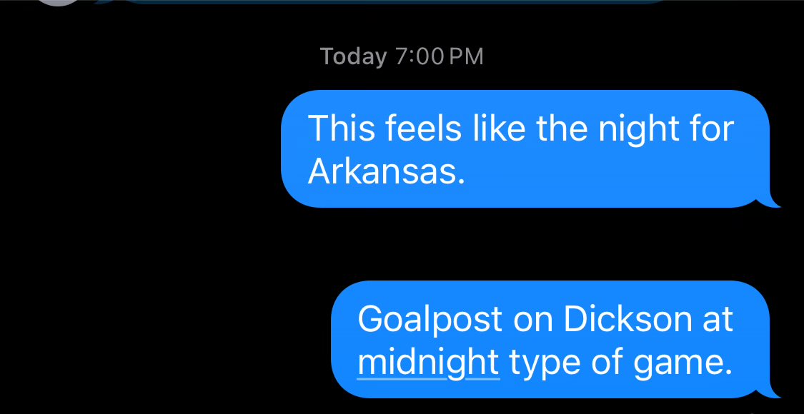Arkansas friends, congrats! I had a feeling …