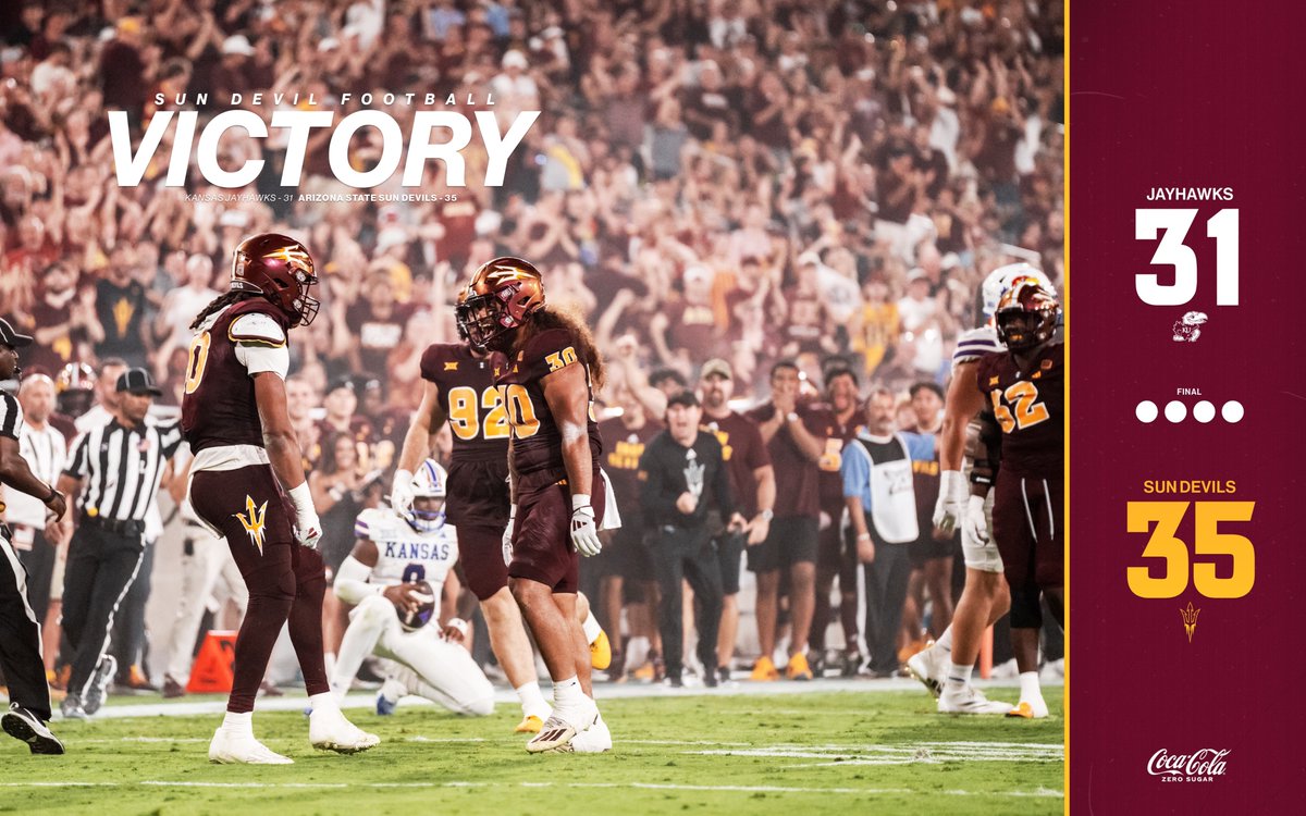 ASUFootball's tweet image. THE SUN DEVILS WIN! THE SUN DEVILS WIN!
