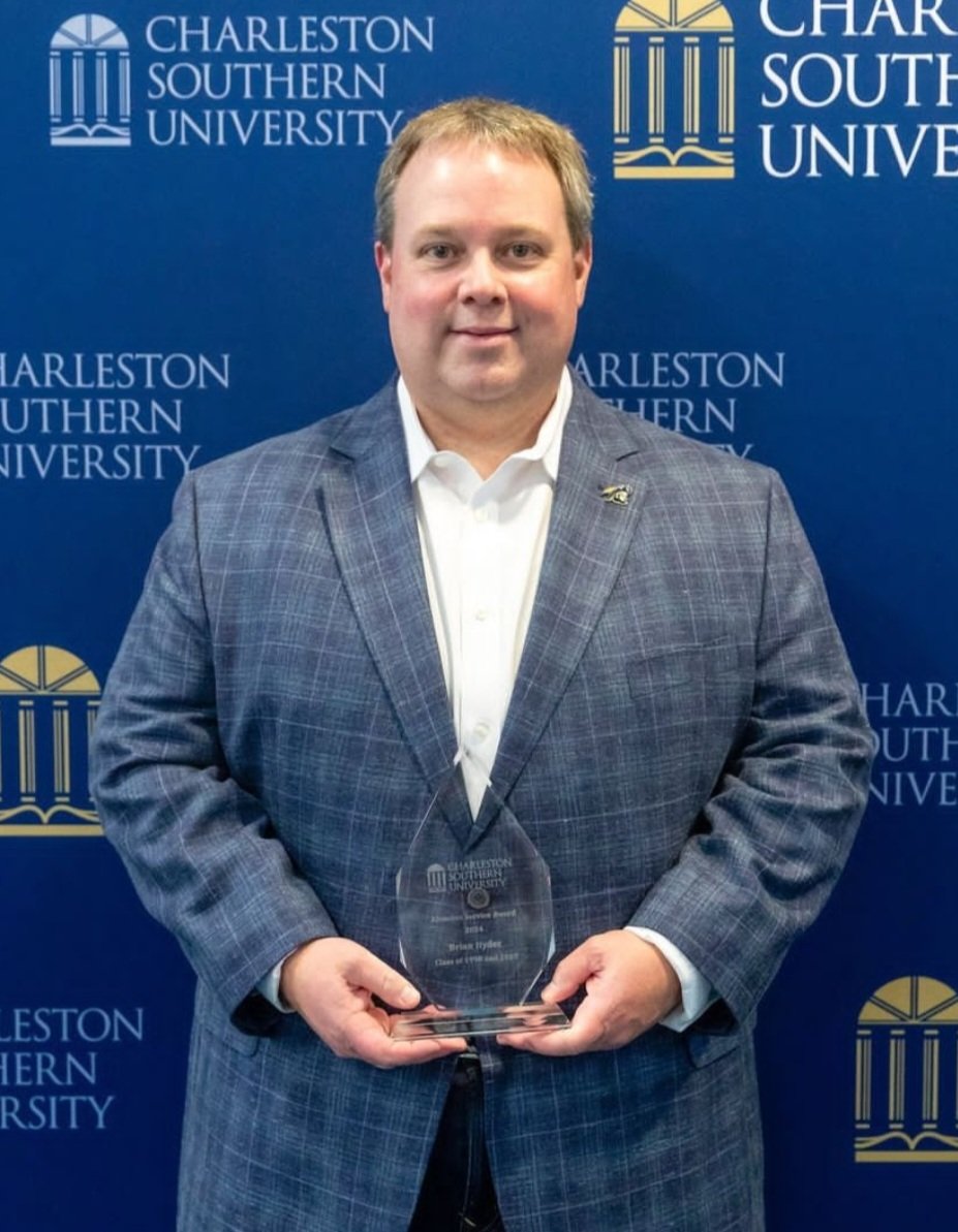 Mandy Hyder (@mandyhyder) on Twitter photo This week, <a href="/BriHyCSU/">Brian Hyder</a> was honored with the Alumnus Service Award at <a href="/CSUNIV/">Charleston Southern</a>
Anyone that knows Brian knows how special his alma mater is to him so for him to be recognized was pretty awesome.
Brian, I am so proud of you! 💙💛
Go Bucs!! This week, <a href="/BriHyCSU/">Brian Hyder</a> was honored with the Alumnus Service Award at <a href="/CSUNIV/">Charleston Southern</a>
Anyone that knows Brian knows how special his alma mater is to him so for him to be recognized was pretty awesome.
Brian, I am so proud of you! 💙💛
Go Bucs!!