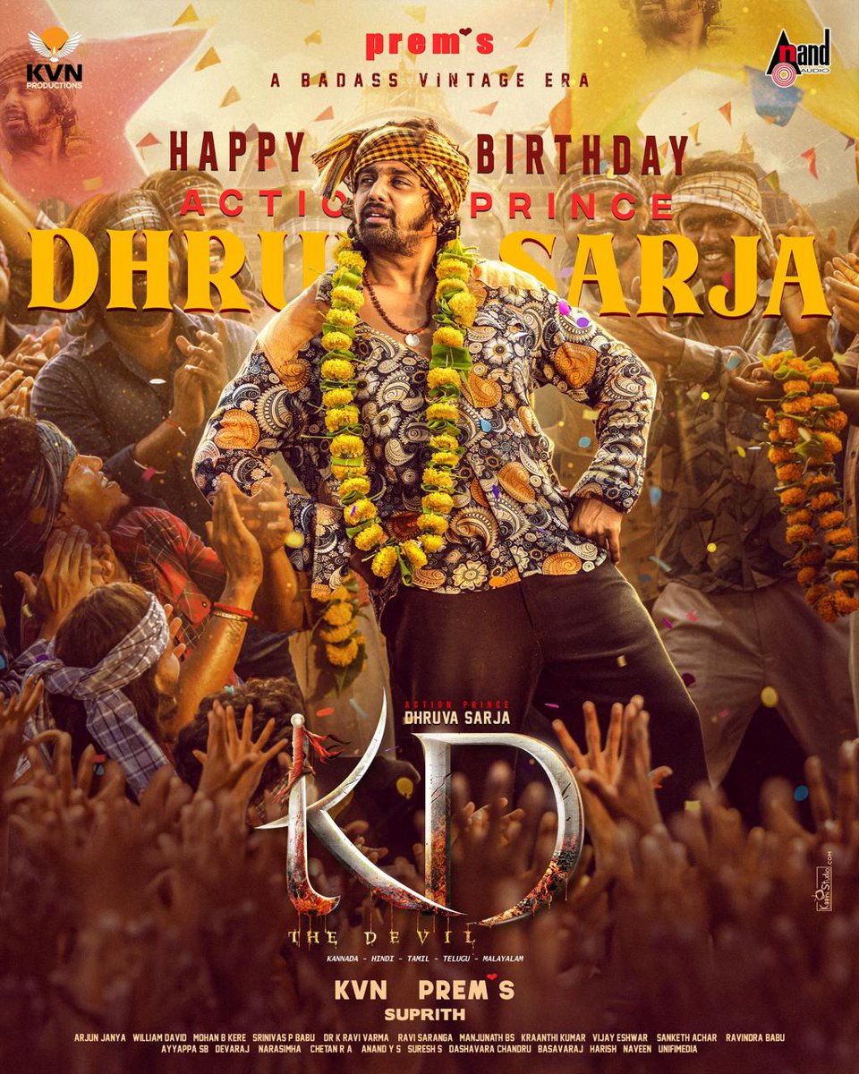 sharadasrinidhi's tweet photo. Team #Martin dir @AP_Arjun_film and @directorprems #KD releaae a poster on occassion of #ActionPrince @DhruvaSarja's  birthday https://t.co/5wk3mwS9CT
