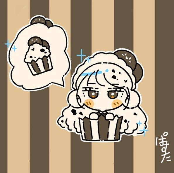 PASUTA_115's tweet image. カップケーキになりきり隊！

#オリジナルイラスト
#オリジナルキャラクター
#カップケーキ
#女の子イラスト