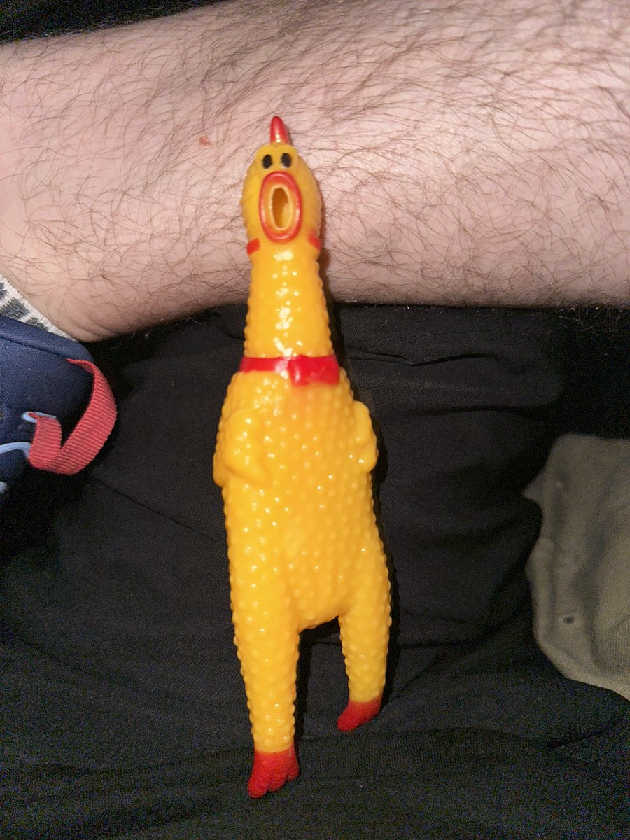 OMG, a <a href="/Svengoolie/">Svengoolie</a> rubber chicken. My life is complete. #JoeBobsJamboree