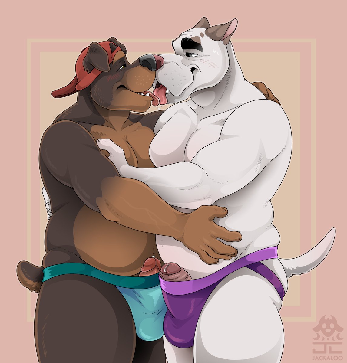 [Commission] Bigboy kisses, anyone? Thanks <a href="/huttser_coyote/">Huttser Coyote</a> !