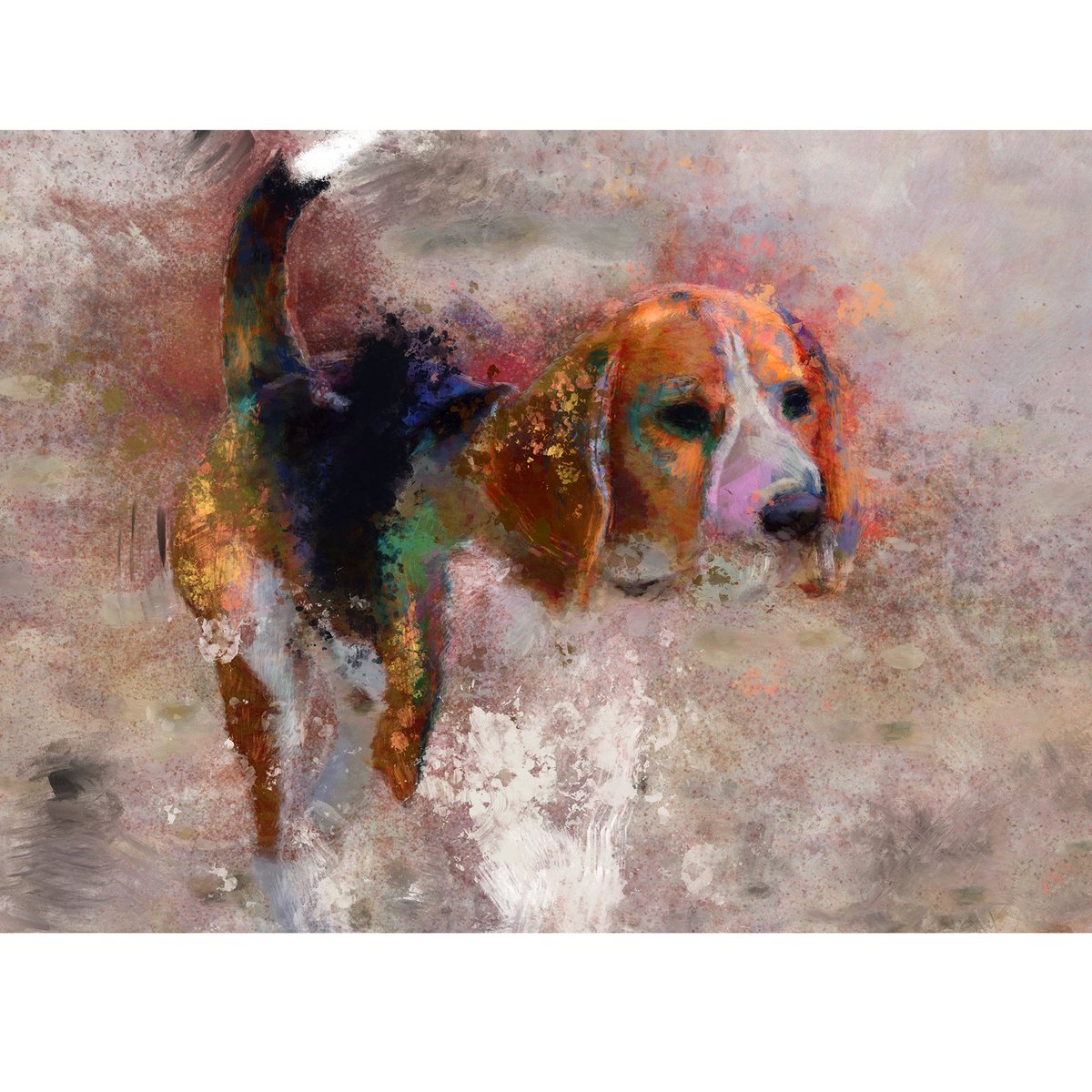 OscarJetson's tweet photo. Beagle Painting Print, Abstract Beagle Art, Colourful Expressive Tricolor Dog Portrait Hand Signed by Artist Oscar Jetson 8x10 A4 A3 11x14 https://t.co/d9rsJbmb4g #DogFishArtCo #Etsy #ColorfulDogArt https://t.co/XWmy2eoOql