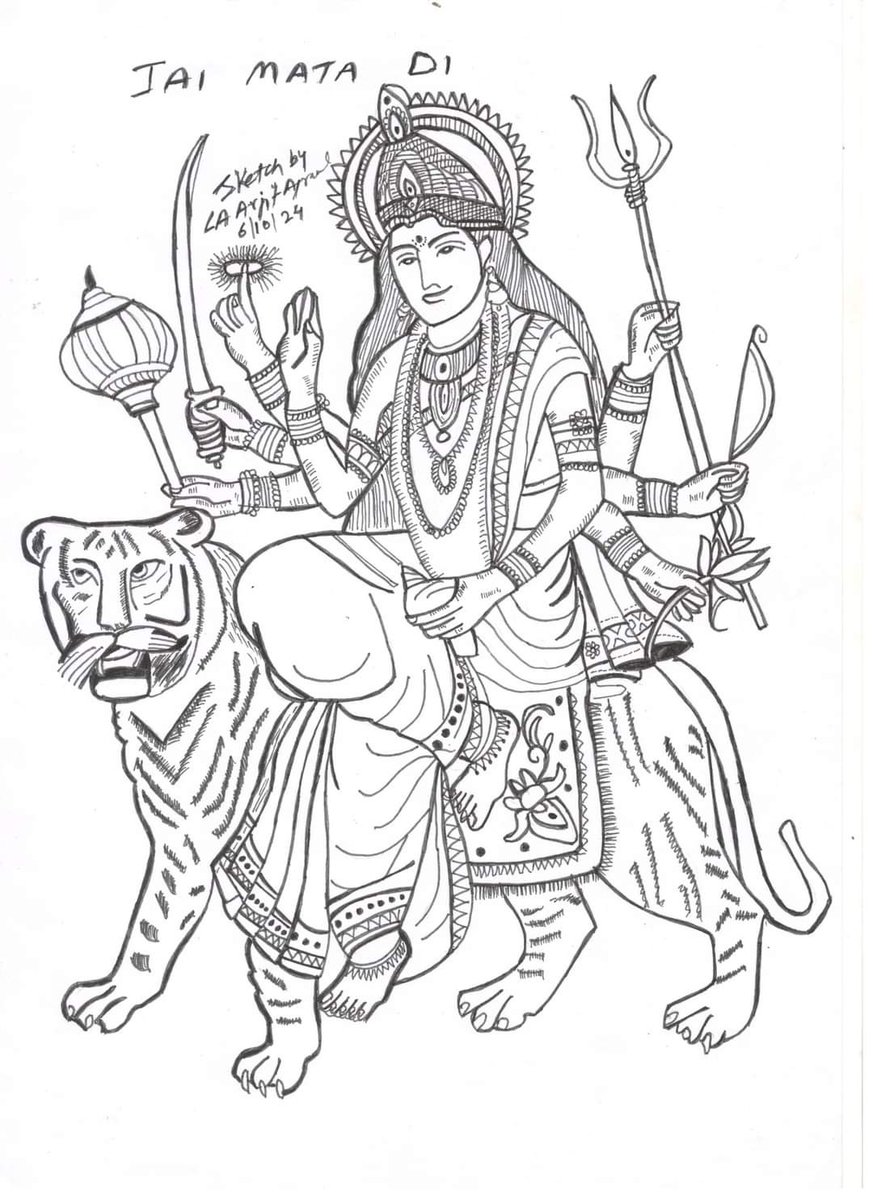 ArjitCa's tweet photo. Today's Sketch features Maa Durga

#rklaxman #laxman #uncommonman #uncommon #sketch #sketching #pencildrawing #pencilsketch #charteredaccountants #happy #hobby #relax #healthexercise #challanges #positive #work #life #balance #satisfaction #luxury #durga #maa #MaaDurga #Navratri https://t.co/3Yaq9T5kMu