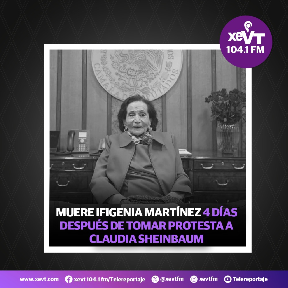 🔴#ÚltimoMinuto🕊️Fallece Ifigenia Martínez, presidenta de la Mesa Directiva de la Cámara de Diputados