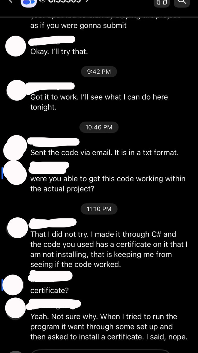 Chris (@nubzr6) on Twitter photo Hardest working group mate (code.txt did not work and recreated classes already in the project) Hardest working group mate (code.txt did not work and recreated classes already in the project)