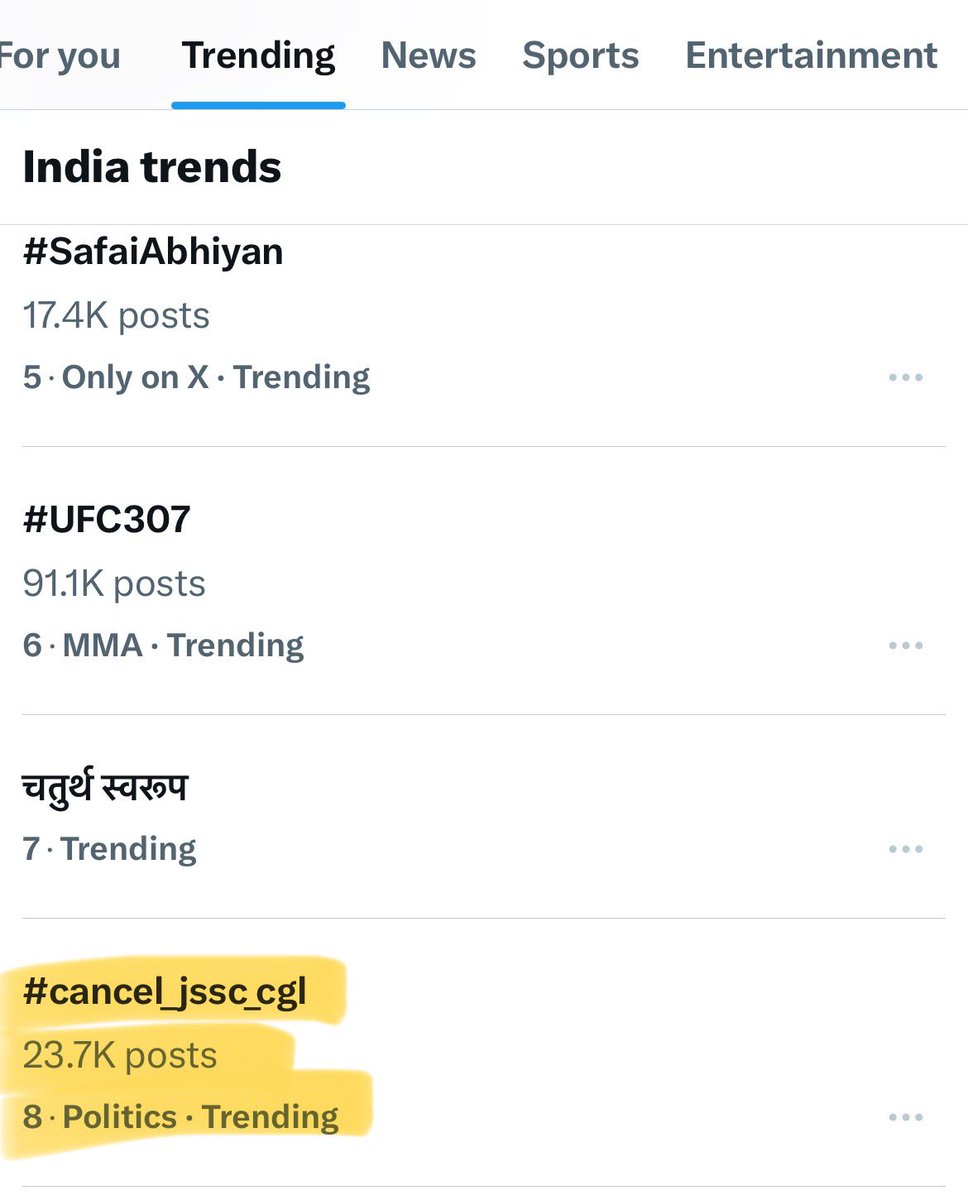 ExamsFighters's tweet photo. #cancel_jssc_cgl
Trending at no 8 

#Cancel_jssc_cgl https://t.co/7zjD8KQ2Ew