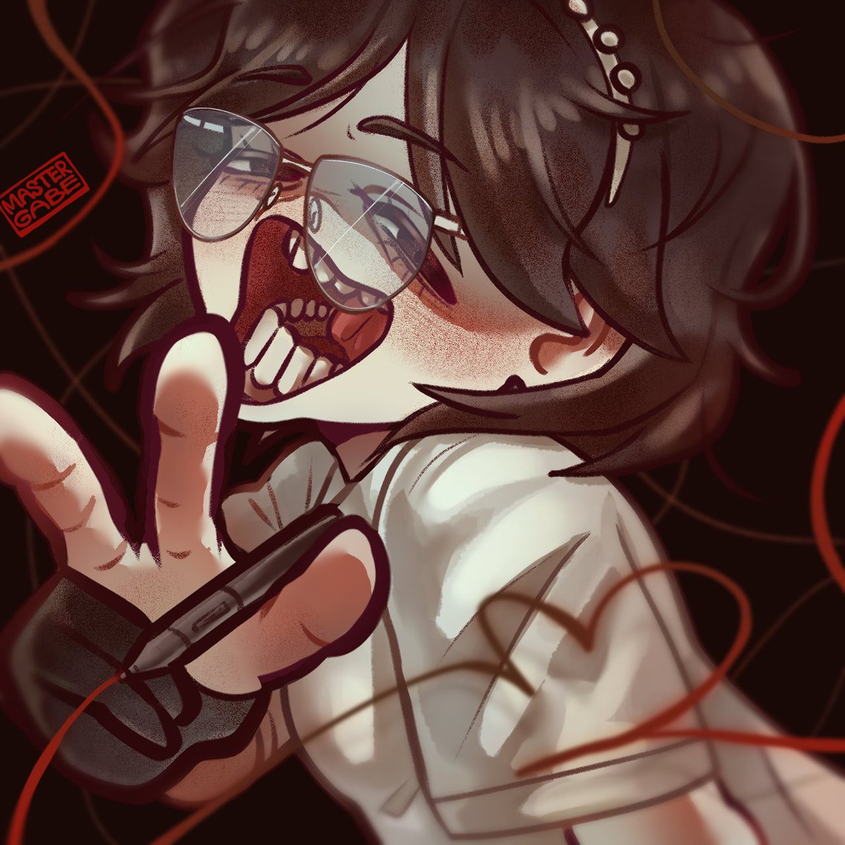 notmastergabe's tweet image. I used a photo my friend took of me (filter) as a reference for this piece
#spookymonth #spooktober #spookymemes #halloween #halloweenart #spookyart #spookydigitalart #glitchart #weirdcore #weirdcoreart