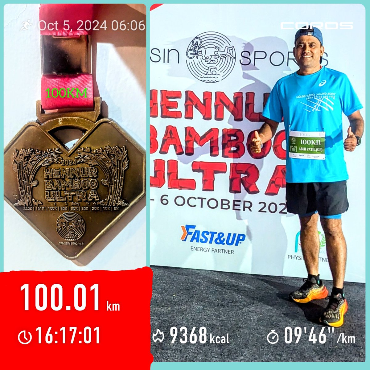 ADKPATIL's tweet image. Historical Saturday
Successfully completed first ever 100KM Running at 
Hennur Bamboo Ultra 2024
Organized by Bhasin Sports.
The 100KM run route was  completely in Bamboo forest. It was a tough run. I had a great experience.
Nice to meet @IamShajanSamuel
#ultrarun
@BhasinSports