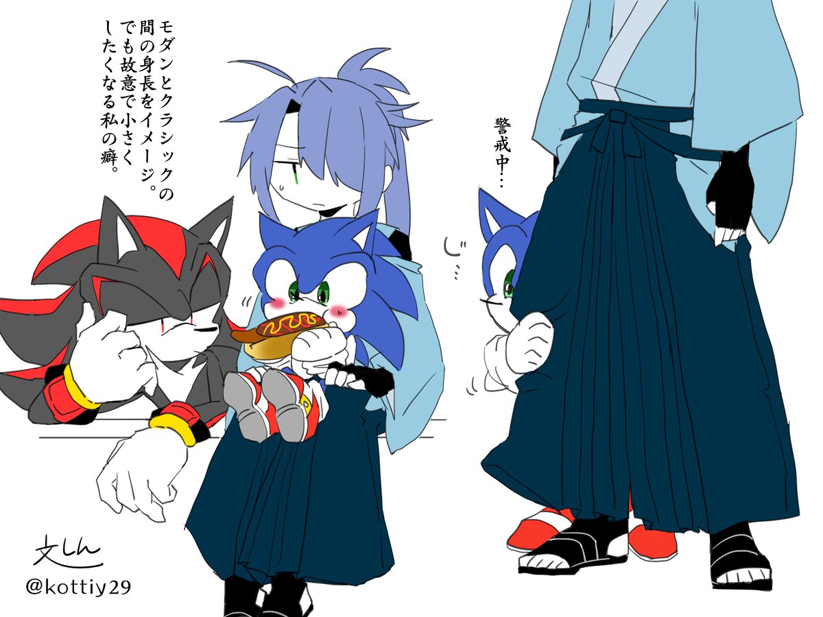 和擬人化、ちみソニさんラクガキ。想像以上にちっちゃくなってしまった 