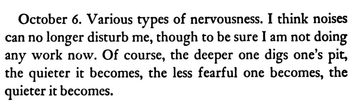 kafka diary entry of the day