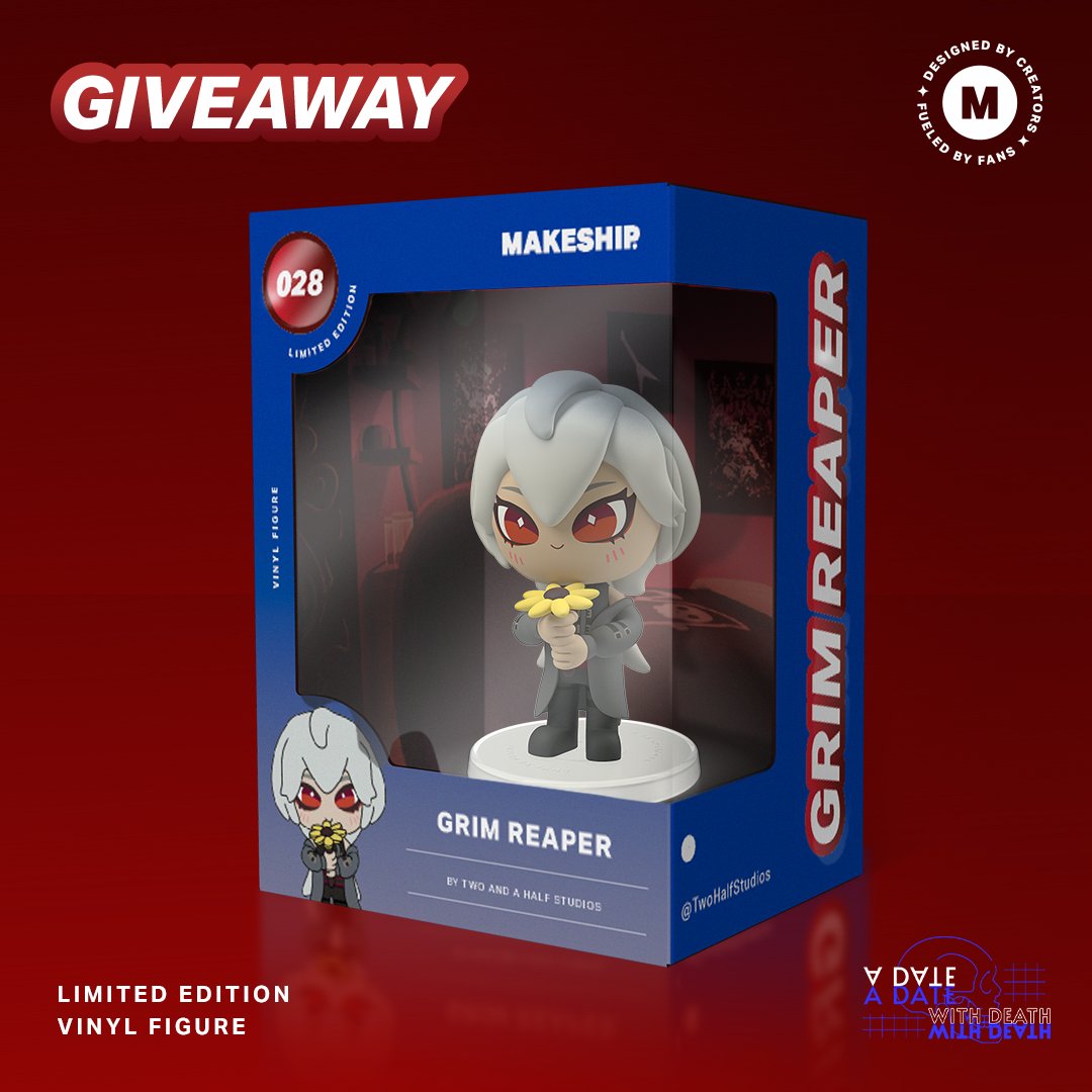 Two and a Half Studios (@twohalfstudios) on Twitter photo It’s giveaway time! 👀
Wanna win 1 of 2 Grimmy vinyl figures?
💀 Follow @makeship and <a href="/TwoHalfStudios/">Two and a Half Studios</a>
💀 Retweet this post
Giveaway ends October 7th! It’s giveaway time! 👀
Wanna win 1 of 2 Grimmy vinyl figures?
💀 Follow @makeship and <a href="/TwoHalfStudios/">Two and a Half Studios</a>
💀 Retweet this post
Giveaway ends October 7th!