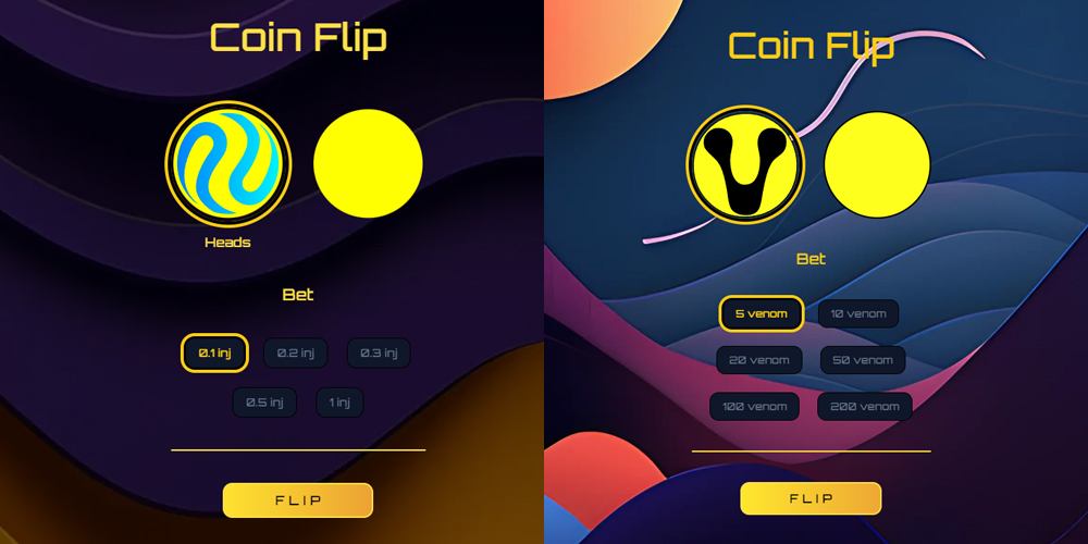 🍎Pots are ready to flow into your wallet 🍎

inj.stax.live

venom.stax.live

Take your chances to 2X your bag. 
Own the NFT to make sure you are receiving Revenue share from the platform. 

#STAX #coinflip #INJ #venom