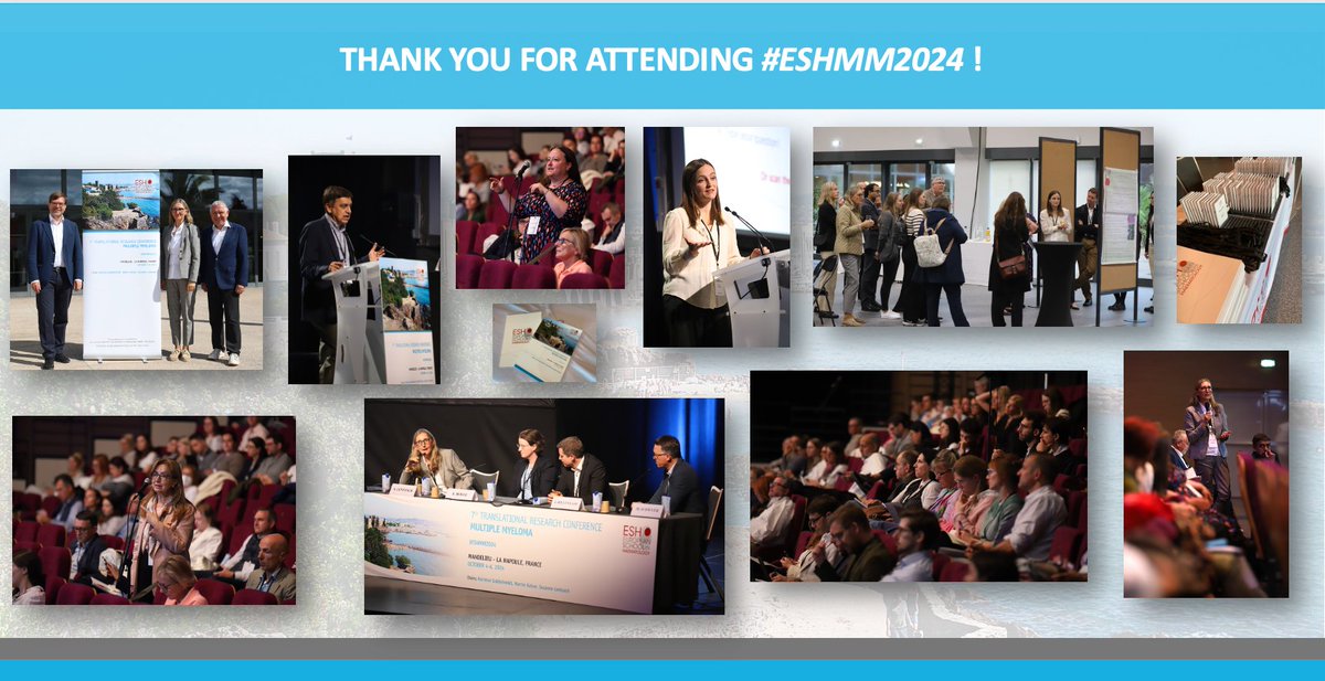 #ESHMM2024 Thank you Hartmut Goldschmidt <a href="/MyMKaiser/">Martin Kaiser</a> &amp; <a href="/SLentzsch/">Suzanne Lentzsch, MD, PhD</a> &amp; all our faculty for these great 3 days!
Thanks also to all participants for engaging so actively with comments &amp; questions! See you next year in Vienna for the 5th How to Diagnose and Treat #MMsm!
#ESHCONFERENCES