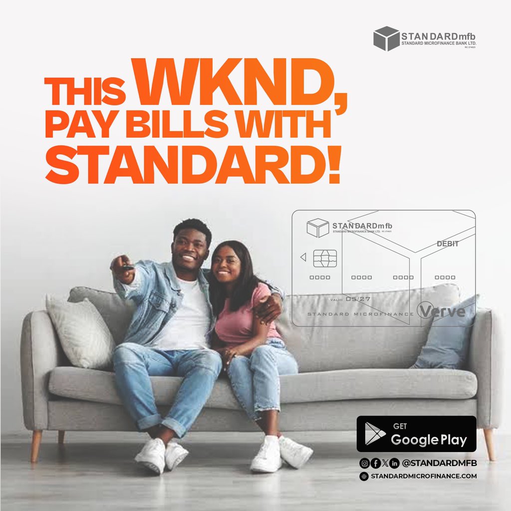 Standardmfb's tweet image. Happy Weekend Everyone!

#standardmicrofinancebank 
#standardmicrofinance #standardmicrofinancebankadamawa
 #standardmicrofinanceloan