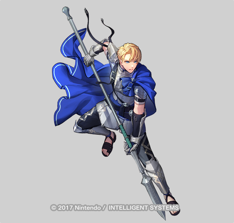 「『ファイアーエムブレムヒーローズ』にて、神装英雄「青獅子の守護者 ディミトリ」の」|めばるのイラスト