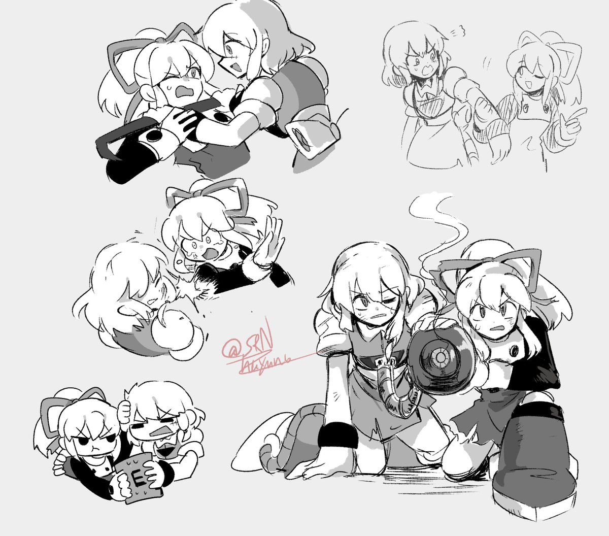 Fuyuko0o0ri's tweet photo. Interestingly, since Piano's goal is not to defeat Roll, it is more likely that they will settle into a sort of temporary reconciliation after many battles compared to the relationship between Megaman and Bass https://t.co/3uzeHBwyaI