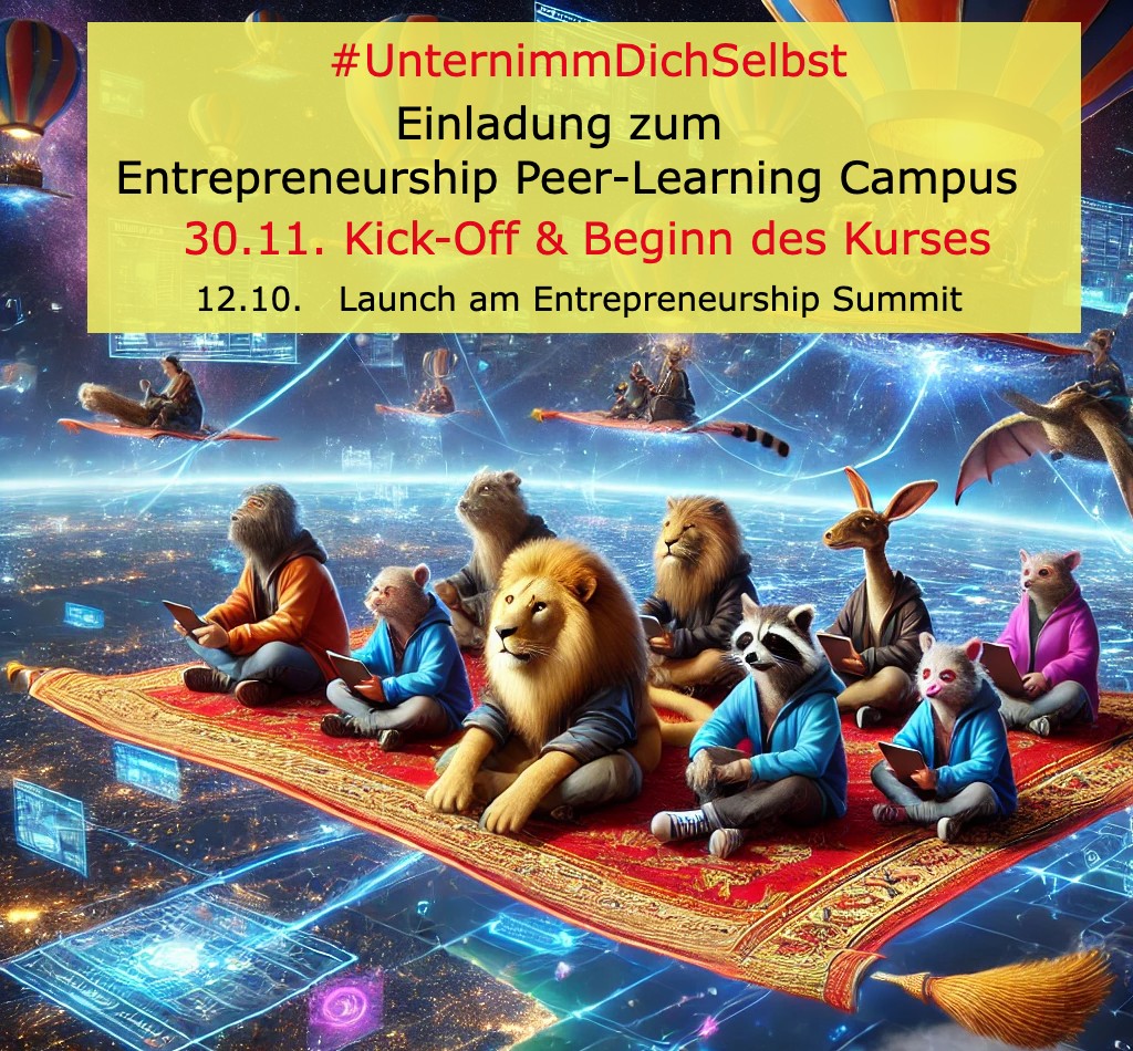 #UnternimmDichSelbst Einladung dein unternehmerisches Denken &amp; Handeln zu trainieren und deine Gründung mit Peers wasserdicht vorzubereiten - Nimm teil am Entrepreneurship Peer-Learning! Mehr Informationen hier entrepreneurship.de/peerlearning-p…   #Entrepreneurship #PeerLearning