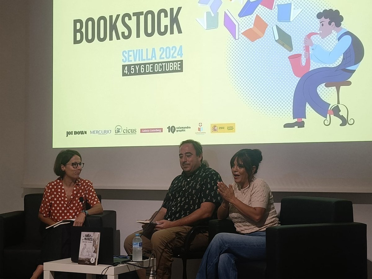 📷 #Bookstock. Conversamos con Juande Ibáñez y Rocío Niebla, coautores de "La niña de la Manoli", una novela ambientada en la #Sevilla azotada por la heroína de la década de 1980.  

Más info:
· bookstock.es
· cicus.us.es/bookstock2024/