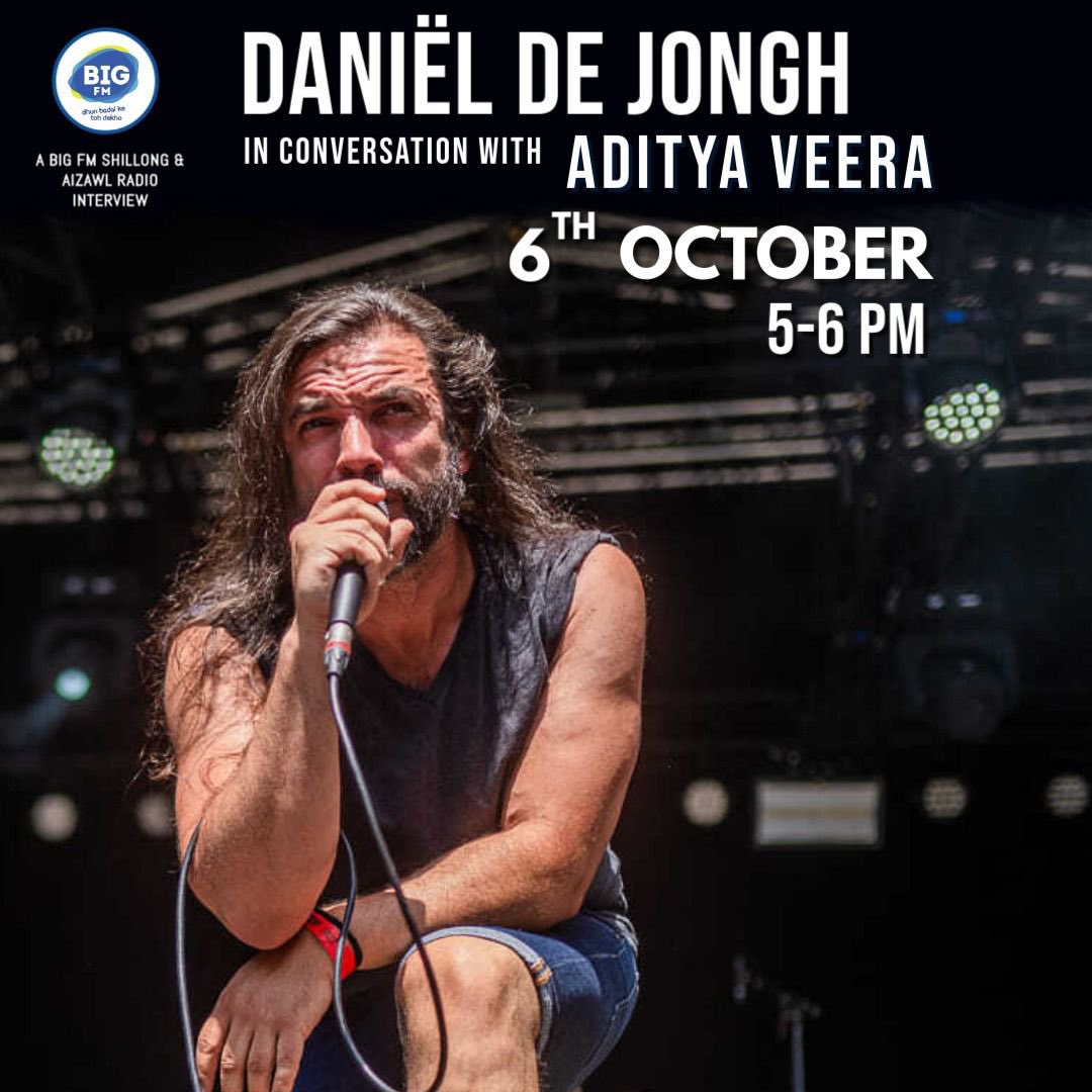 Stalwarts Of Music with Aditya Veera (<a href="/adix70/">Aditya Veera</a>) ft. @danieldejongh1 of <a href="/texturesband/">Textures</a> 

Date -  6th October (Sunday)
Time - 5:00 PM IST
Platform - 92.7 Big FM Aizawl and 98.3 Big FM Shillong.