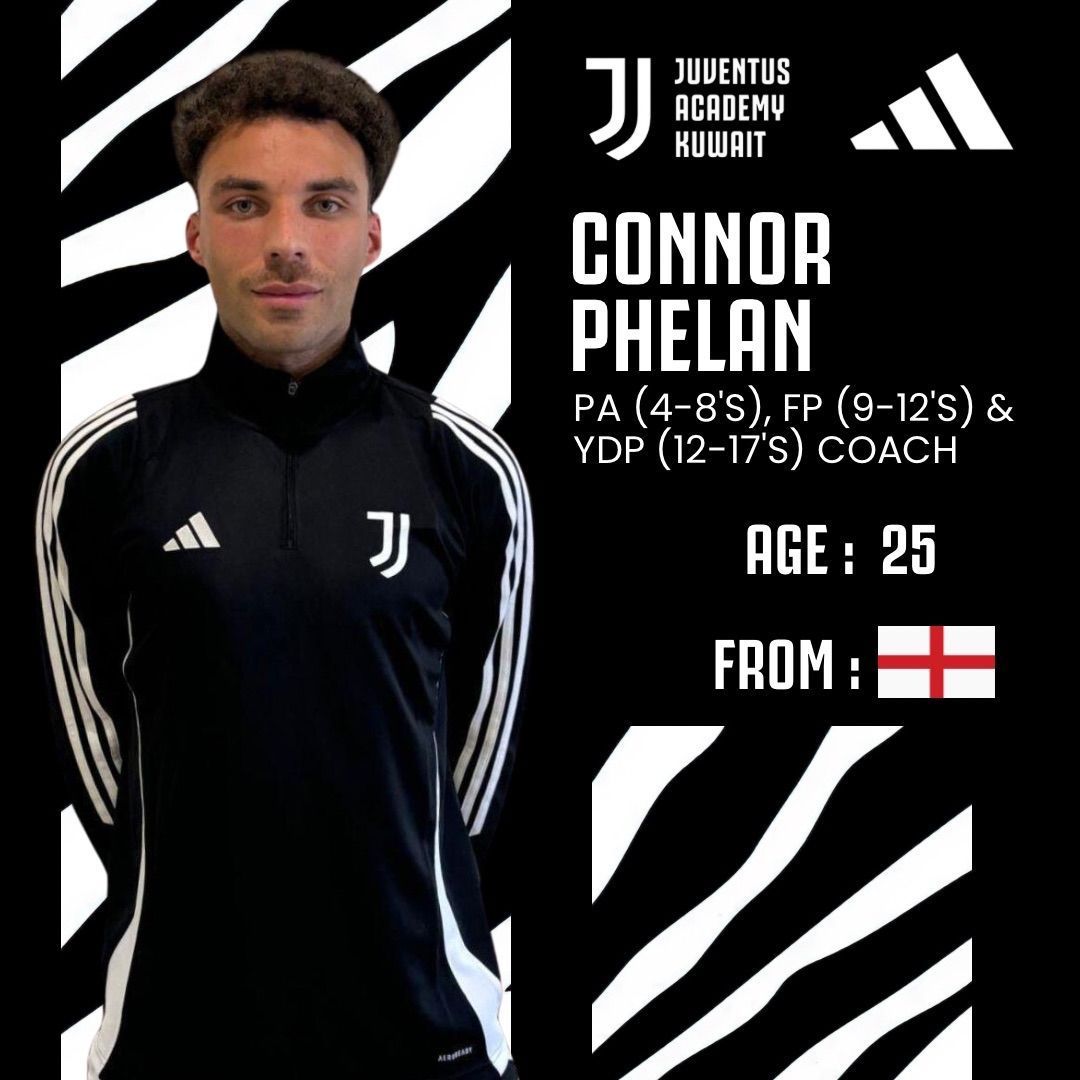 Coach Profile for the 2024/25 Season - Connor.

We are excited to welcome Connor to Juventus Academy Kuwait as one of our academy coaches, working across all age groups. 

Connor supports Manchester City, and here in Kuwait, Al Salmiyah SC.

⚽️🏴󠁧󠁢󠁥󠁮󠁧󠁿🇰🇼
