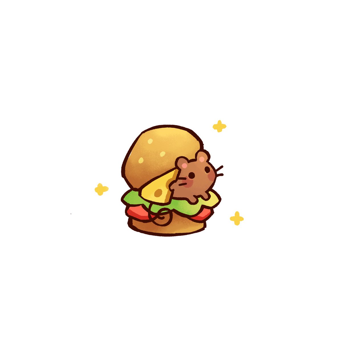 stefscribbles's tweet image. day 6 - hungry rat 🍔