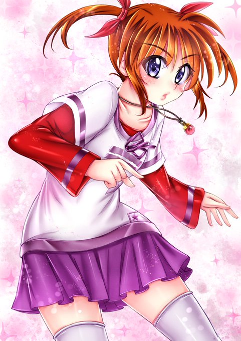 やっと完成〜 なのはちゃんを楽描きしました～ 