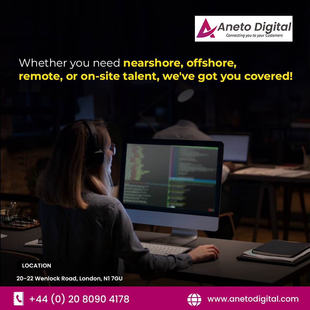 AnetoDigital's tweet image. We provide flexible staffing solutions to meet your unique needs, whether you require nearshore, offshore, remote, or on-site talent.
🌐 Website: anetodigital.com
📲: +44 (0) 20 8090 4178
#itsolutions #SoftwareEngineeringservices
#SoftwareTestingAutomation