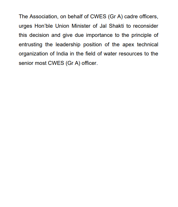 Resolution passed by Emergency General Body Meeting of CWPESA on 29.09.2024 <a href="/PMOIndia/">PMO India</a> <a href="/DoWRRDGR_MoJS/">Ministry of Jal Shakti, DoWR, RD&GR, GoI</a>