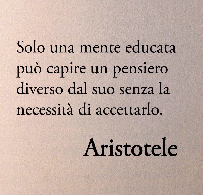 Aristotele, libertà è anche il diritto di tutti ad esprimersi