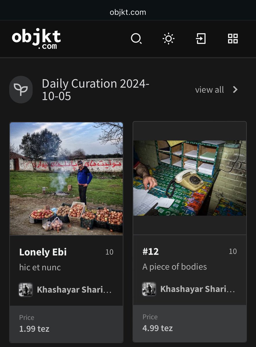 sharifaee's tweet image. Good morning everyone, pleasure to be on @objktcom daily curation 😇
Don’t waist the time and check out the website :)
