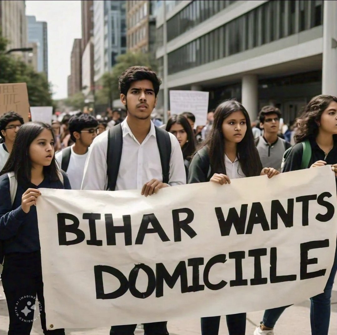 NehaMis23834714's tweet photo. #Bihar_demands_domicile 

@NitishKumar @samrat4bjp @sunilkbv @sidarths @yadavtejashwi @BJP4Bihar @Sandeep_Saurav_ @RajnishJhakumar @aajtak https://t.co/Yr6Xphcgnp