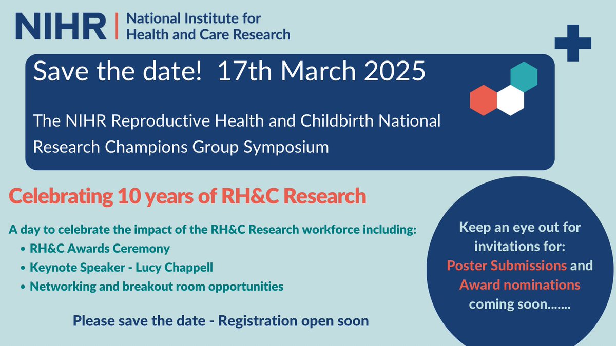 NIHR RHC-NRC (@rhcnrc) on Twitter photo ๐ฃโญ๏ธSAVE THE DATE โญ๏ธ๐ฃ
Exciting news from the team here <a href="/rhcnrc/">NIHR RHC-NRC</a>. Come and celebrate 10 years of our group and the amazing impact of RH&C research during that time. ๐ฃโญ๏ธSAVE THE DATE โญ๏ธ๐ฃ
Exciting news from the team here <a href="/rhcnrc/">NIHR RHC-NRC</a>. Come and celebrate 10 years of our group and the amazing impact of RH&C research during that time.